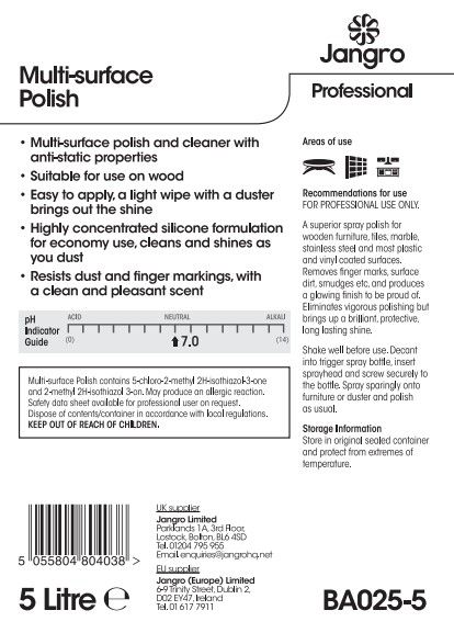 Jangro Multi-Surface Polish - 5L