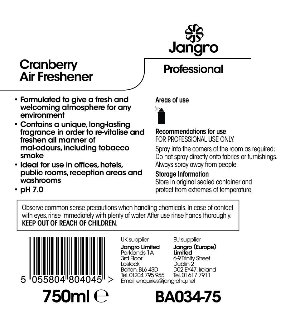 Jangro Cranberry Air Freshener - 750ml