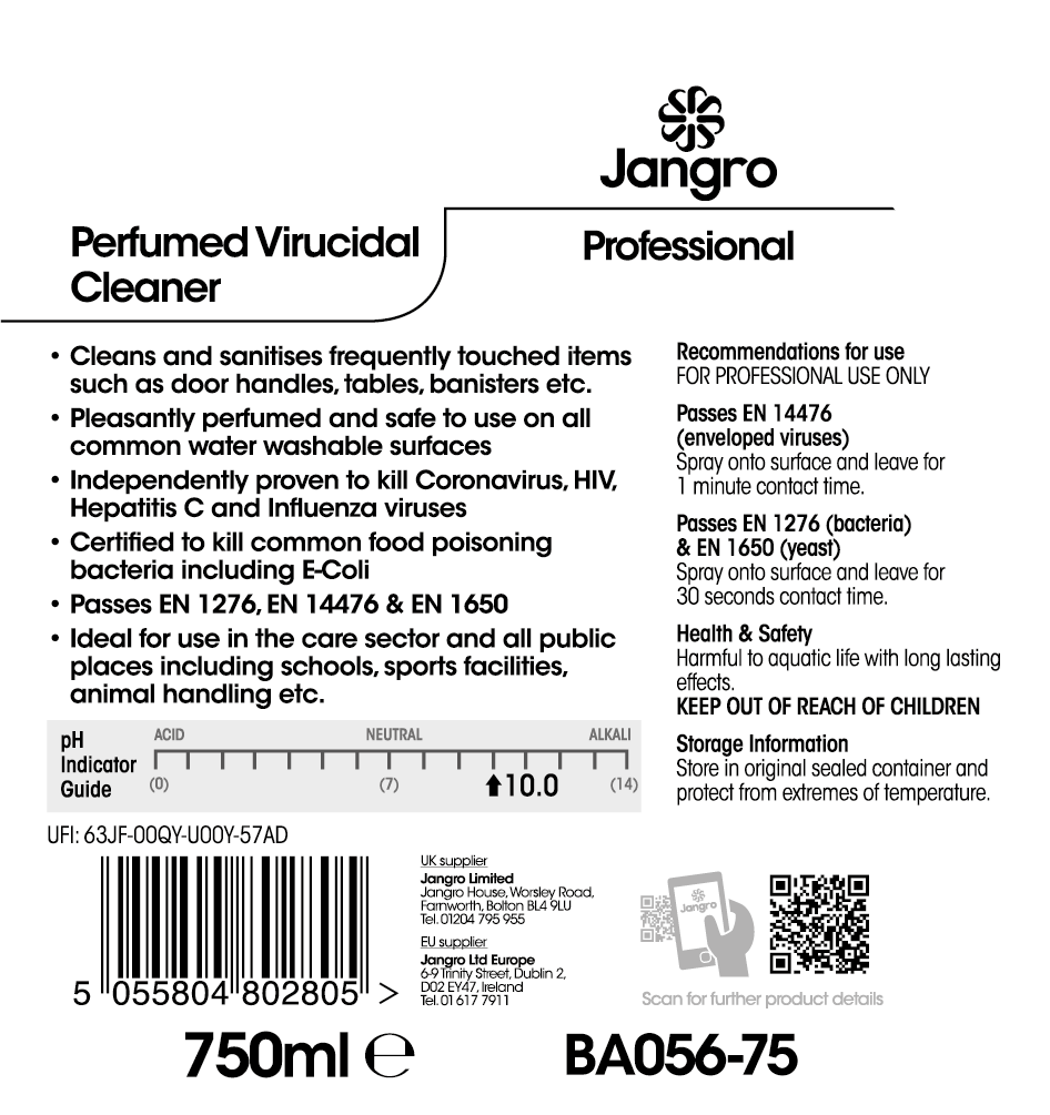 Jangro Professional Perfumed Virucidal Cleaner - 750ml