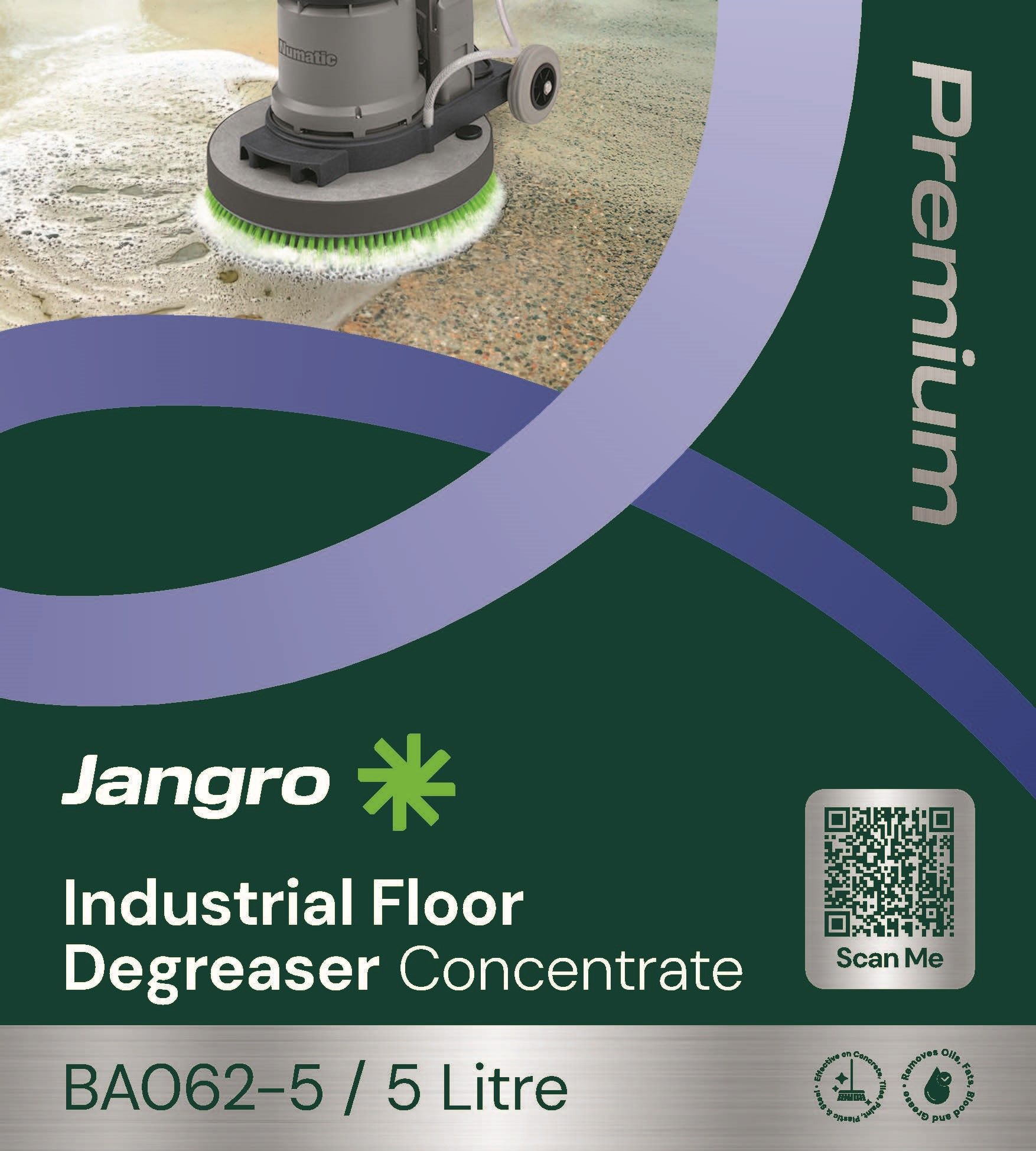 Jangro Industrial Floor Cleaner Degreaser Concentrate 5 Litre