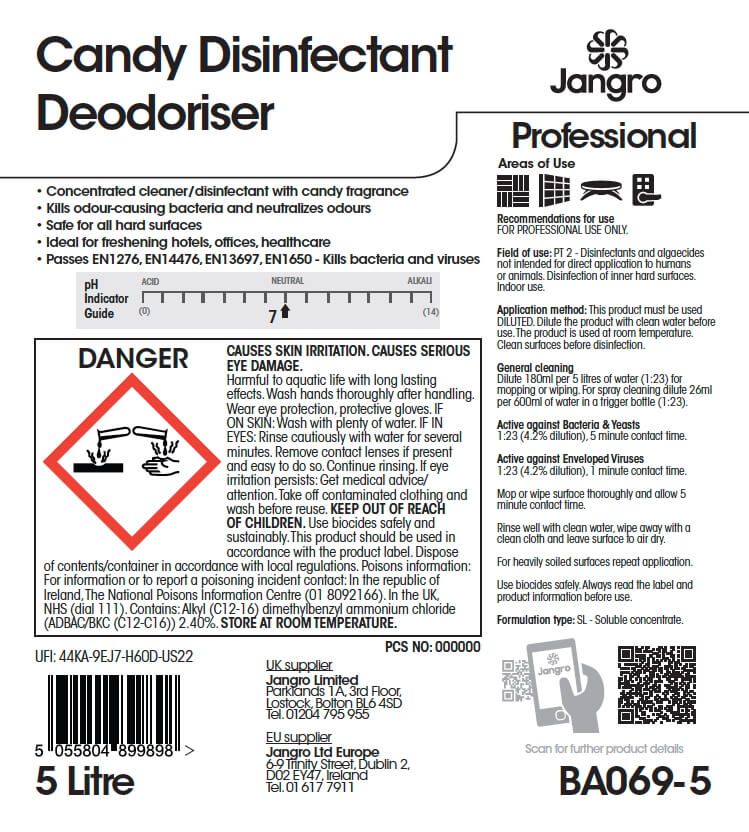 Jangro Candy Disinfectant Deodoriser 5 Litre