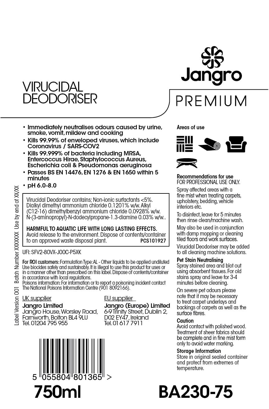 Jangro Premium Virucidal Deodoriser - 750ml