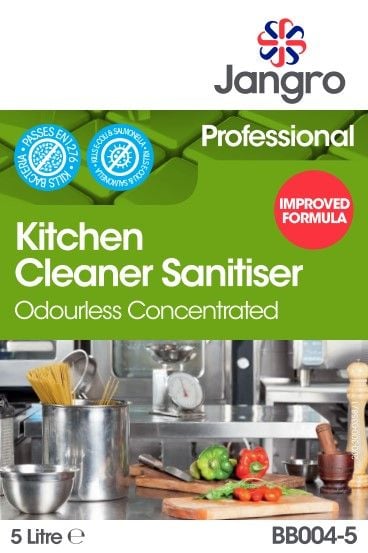 Jangro Professional Odourless Kitchen Cleaner Sanitiser - 5L