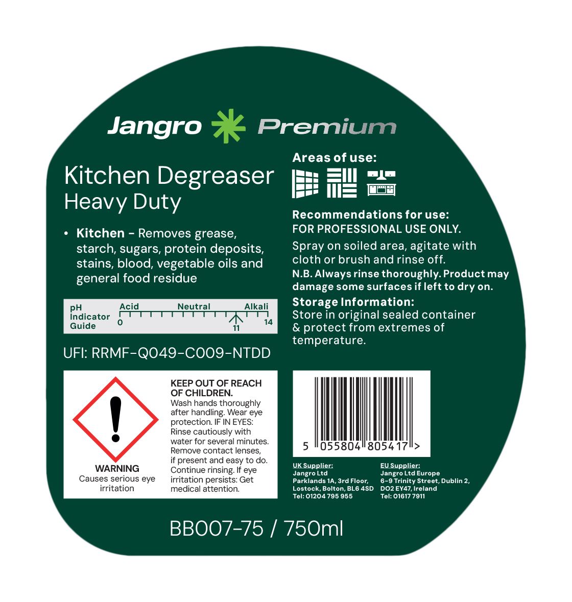 Jangro Kitchen Degreaser Heavy Duty 750ml