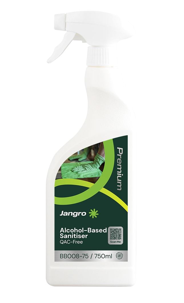 Jangro Premium Alcohol-Based Sanitiser - QAC Free - 750ml
