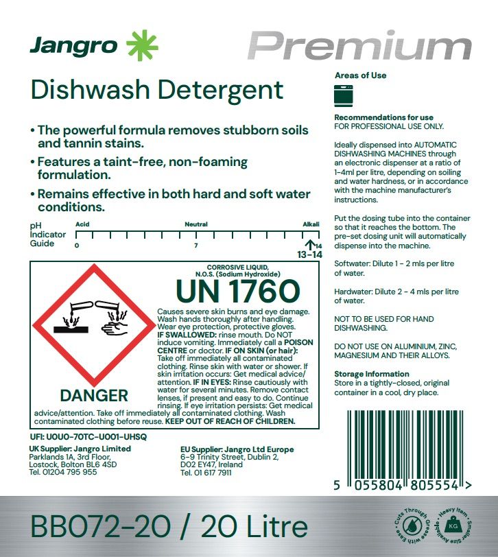 Jangro Premium Dishwash Detergent 20 litre