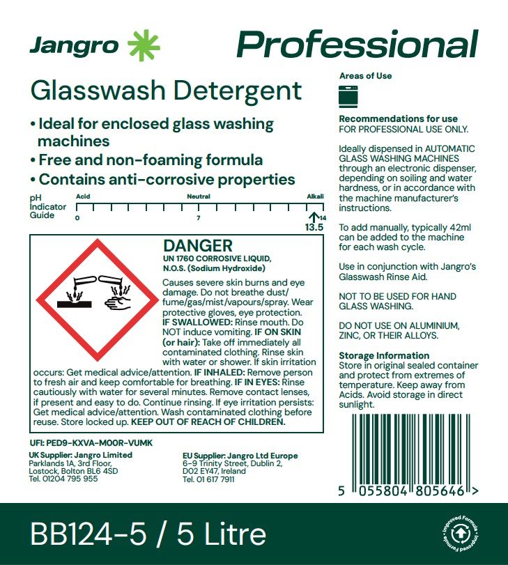 Jangro Glasswash Detergent 5 litre