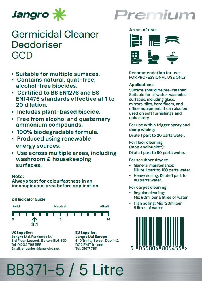 Jangro Premium Germicidal Cleaner Deodoriser 5 Ltr