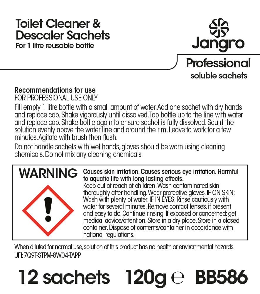 Jangro Professional Toilet Cleaner and Descaler Sachets