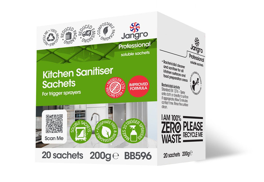 Jangro Professional Kitchen Sanitiser Sachets - Sprayer