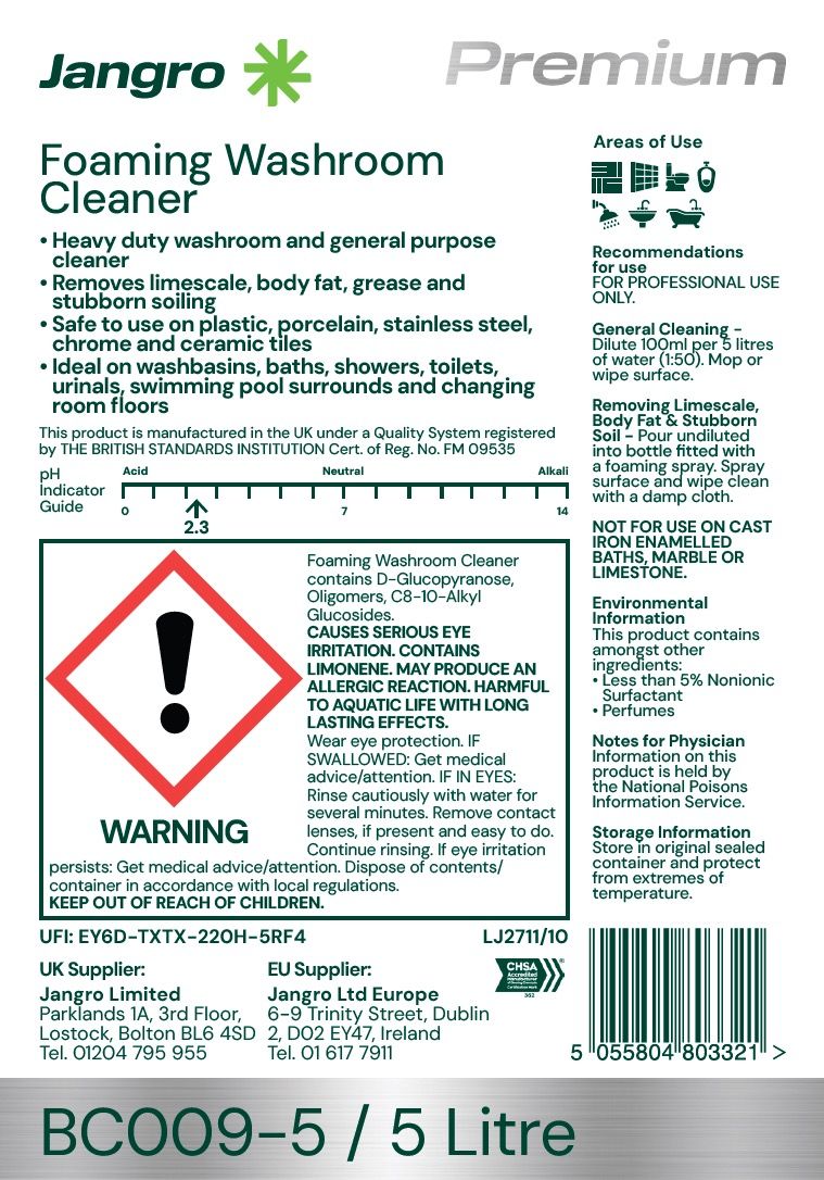 Jangro Premium Foaming Washroom Cleaner - 5L