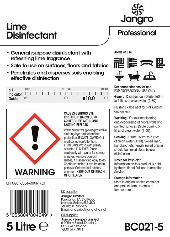Jangro Professional Lime Disinfectant 5 litre