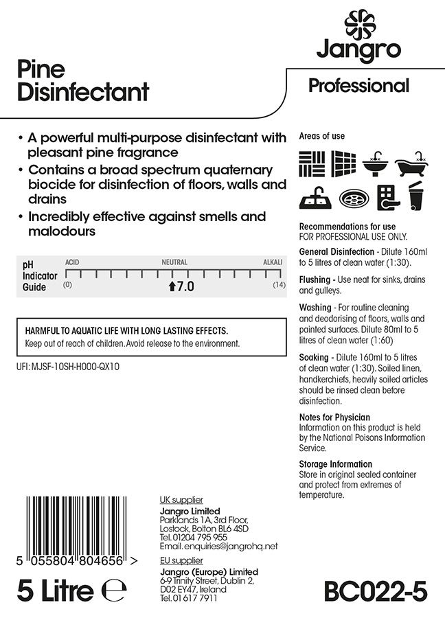 Jangro Professional Pine Disinfectant - 5L
