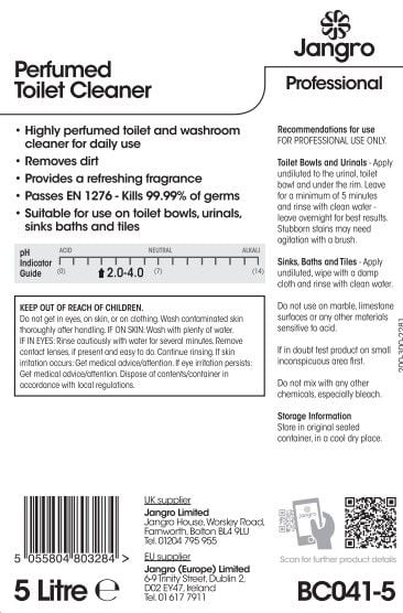Jangro Professional Perfumed Toilet Cleaner - 5L