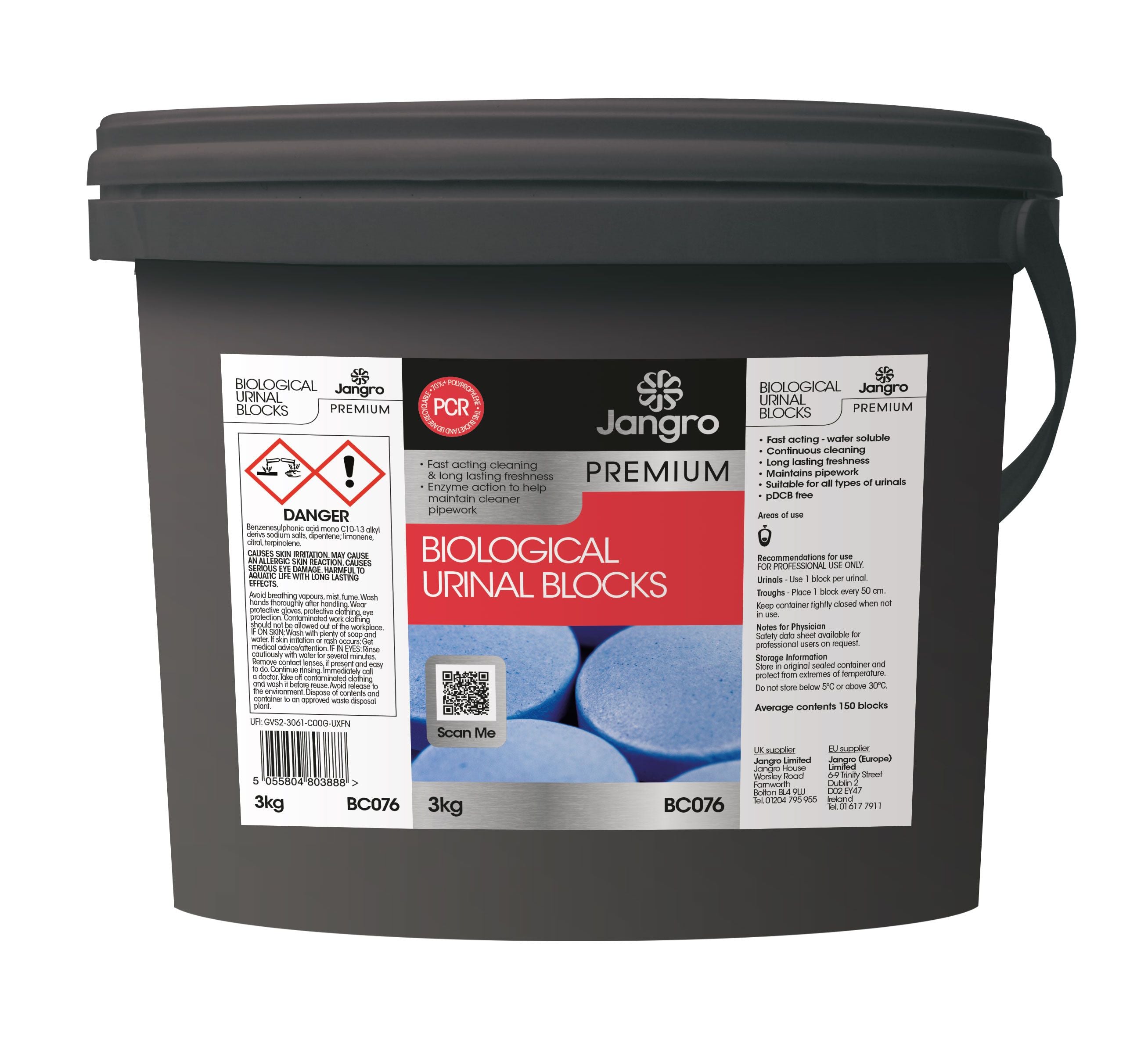 Jangro Premium Biological Urinal Blocks - 3kg