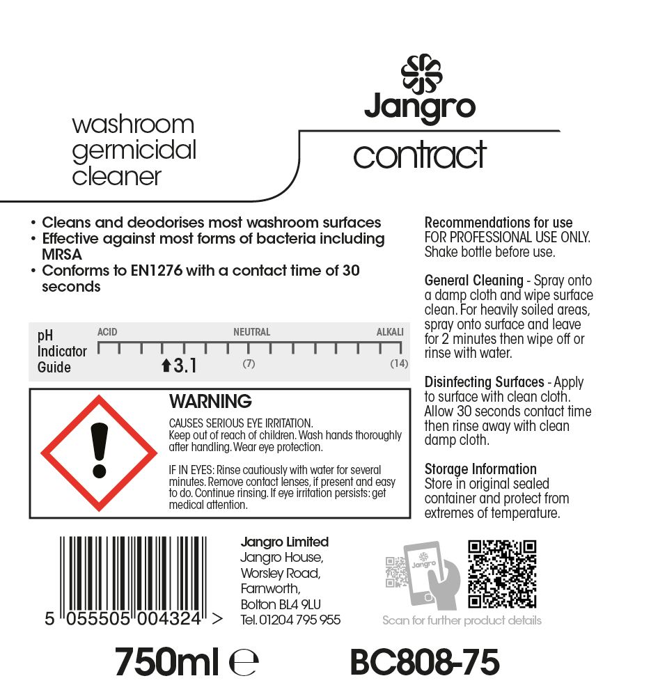 Jangro Contract Washroom Germicidal Cleaner - 750ml