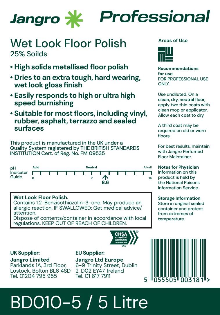 Jangro Wet Look Floor Polish - 5L
