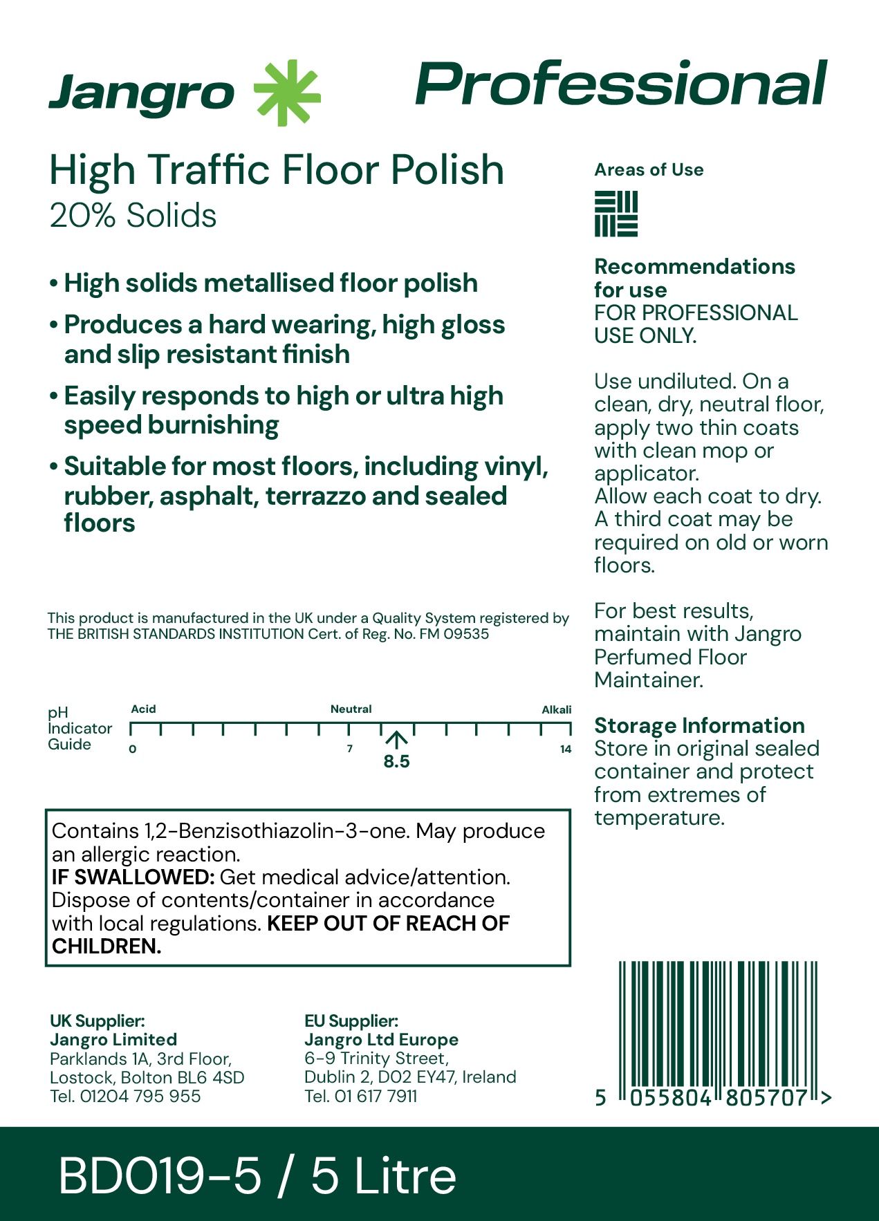 High Traffic Floor Polish 5 litre