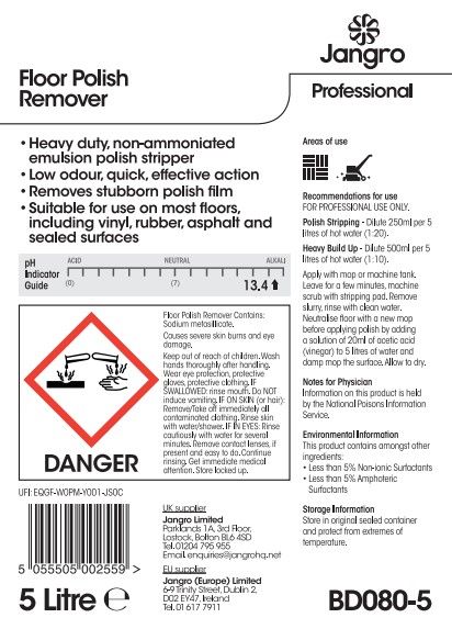 Jangro Floor Polish Remover - 5L