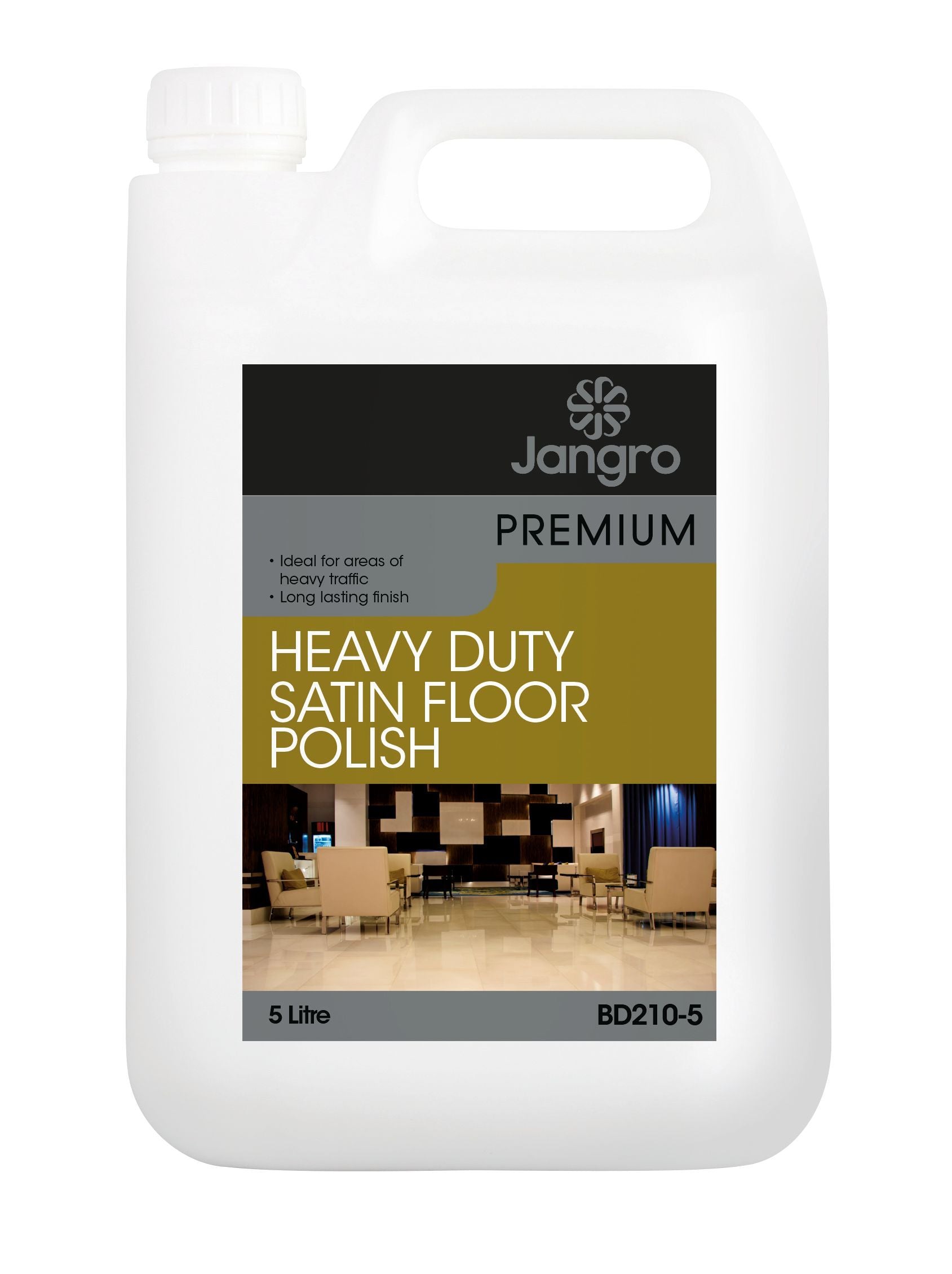 Jangro Premium Heavy Duty Satin Floor Polish - 5L
