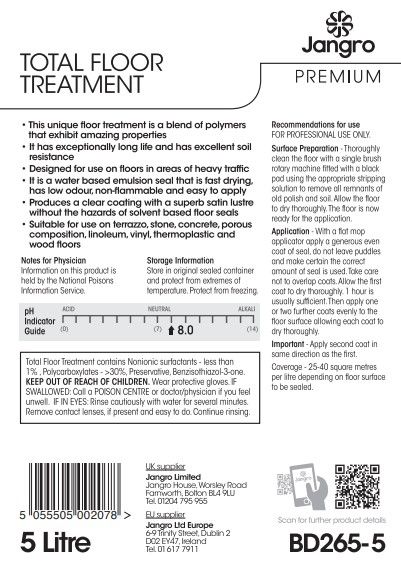 Jangro Premium Total Floor Treatment - 5L