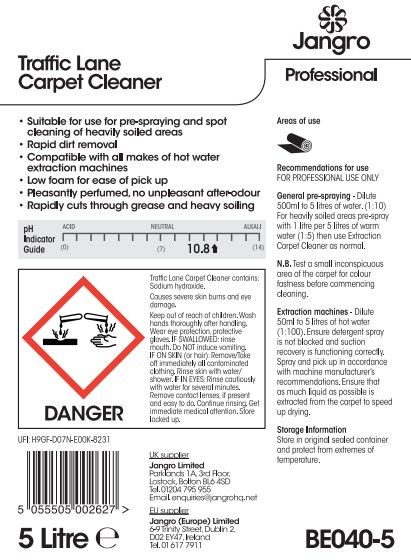 Jangro Traffic Lane Carpet Cleaner - 5L