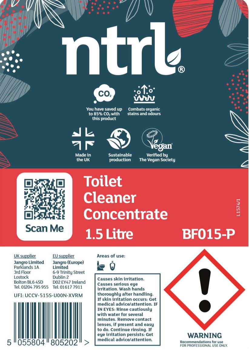Jangro ntrl Toilet Concentrate Cleaner Pouch 1.5L
