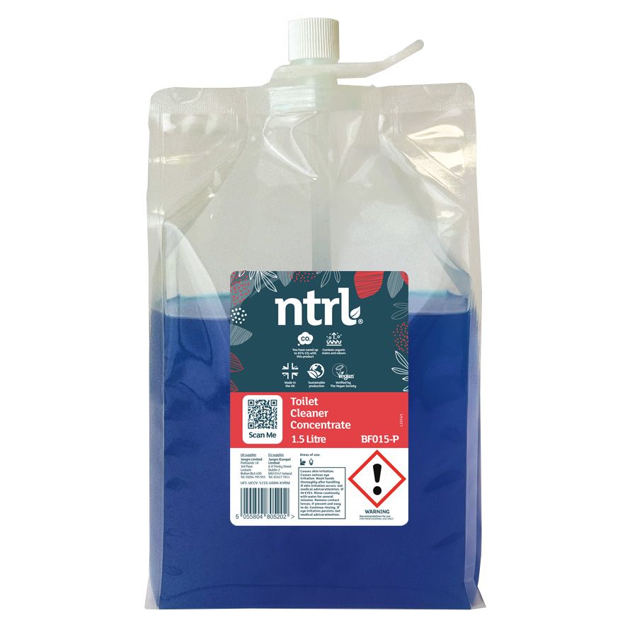 Jangro ntrl Toilet Concentrate Cleaner Pouch 1.5L