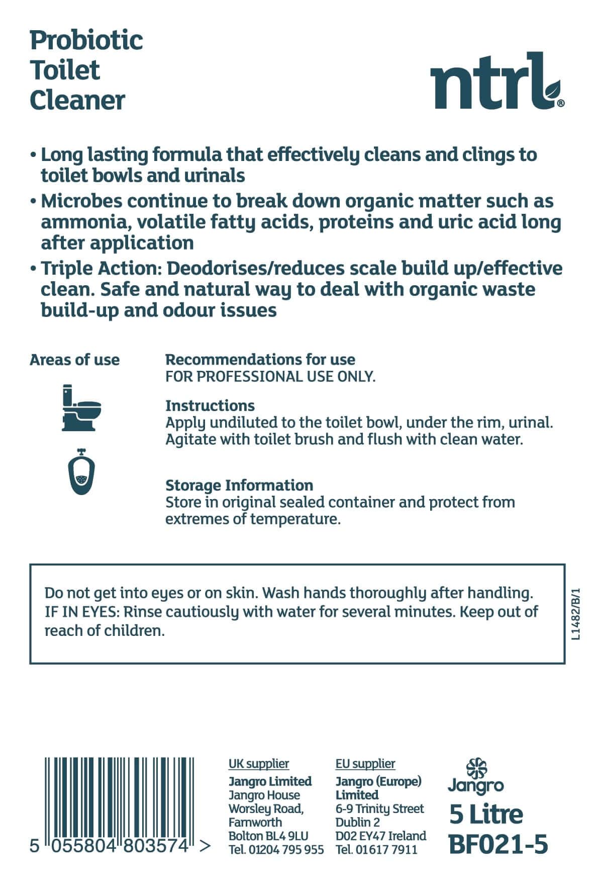 Jangro ntrl Probiotic Toilet Cleaner - 5L
