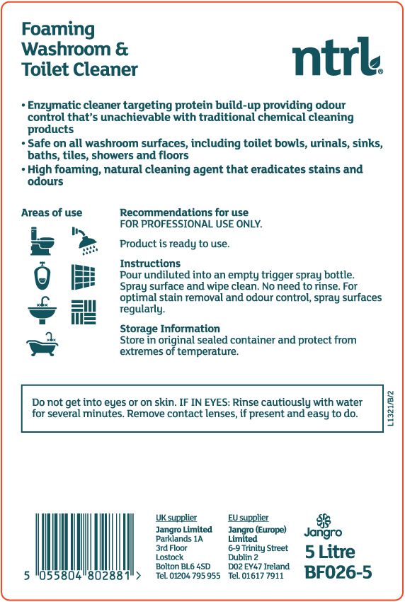 Jangro ntrl Foaming Washroom and Toilet Cleaner - 5L