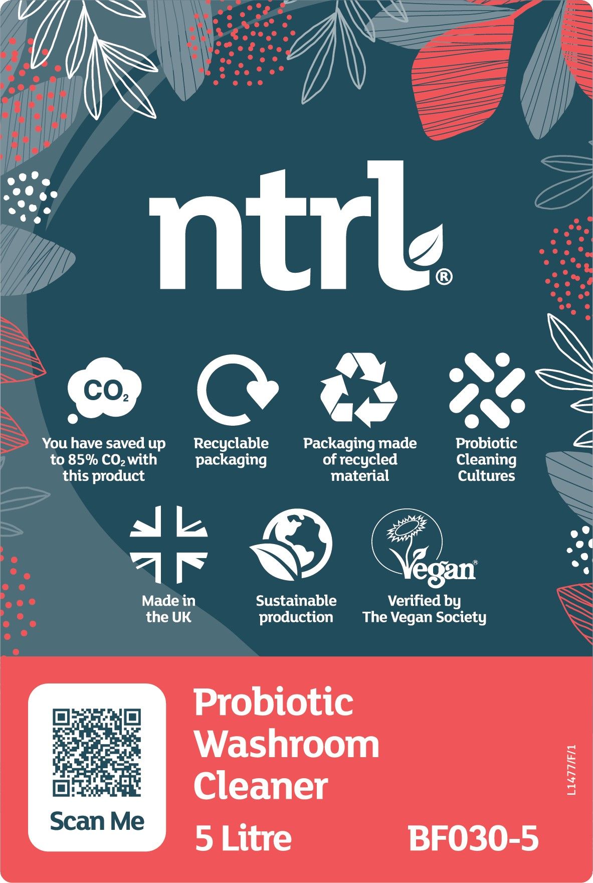 Jangro ntrl Probiotic Washroom Cleaner - 5L