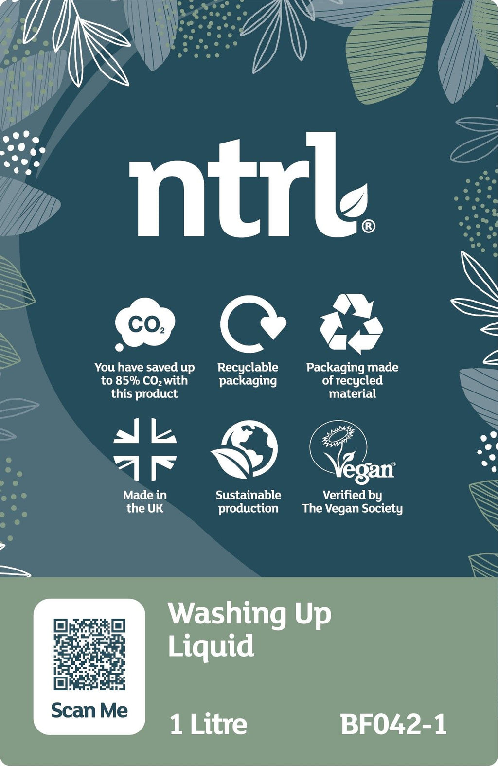 Jangro ntrl Washing Up Liquid - 1L