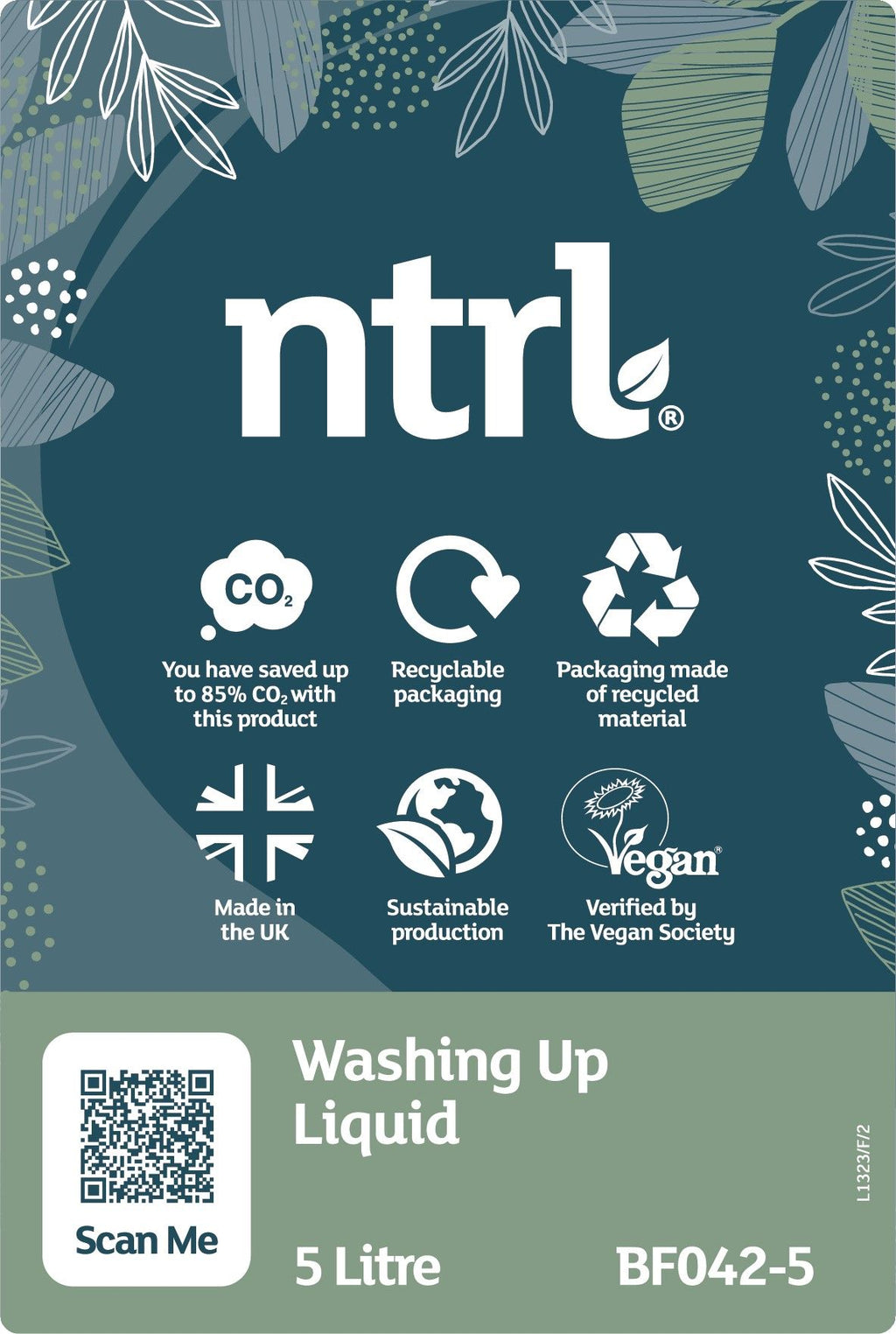 Jangro ntrl Washing Up Liquid - 5L