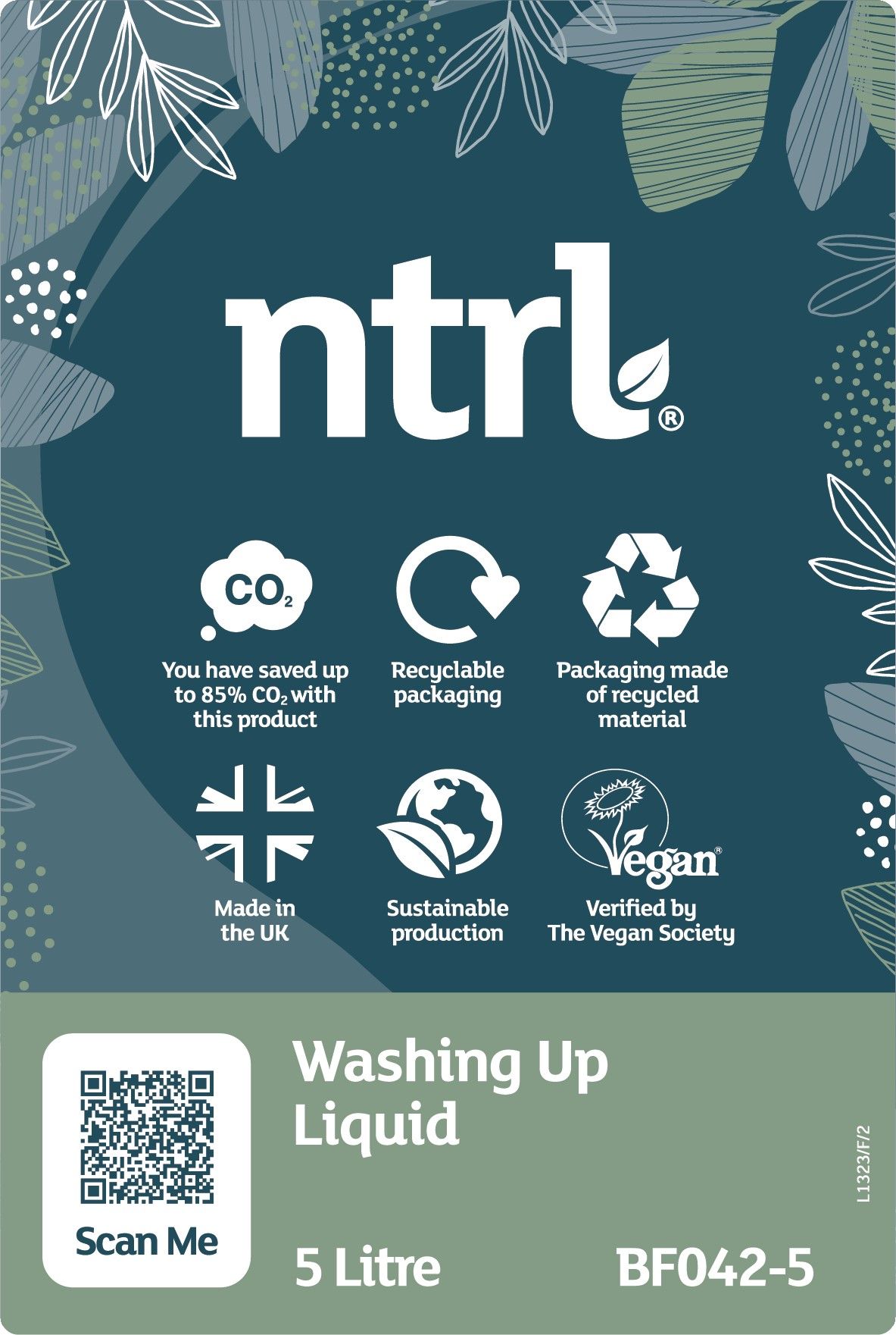 Jangro ntrl Washing Up Liquid - 5L