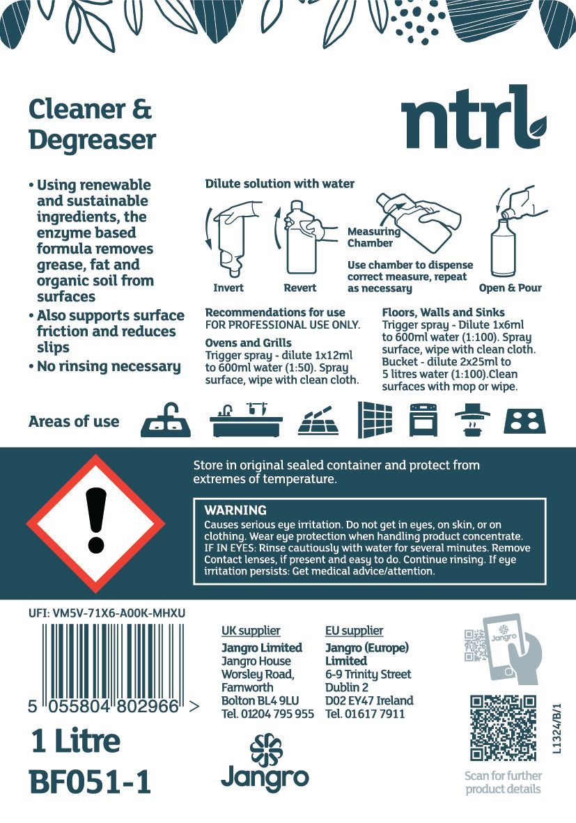 Jangro ntrl Cleaner and Degreaser - 1L
