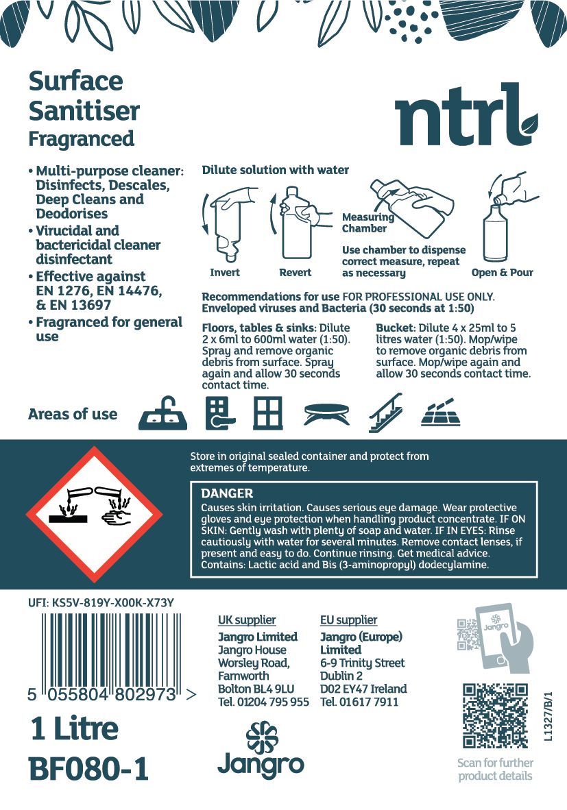 Jangro ntrl Surface Sanitiser Fragranced 1L