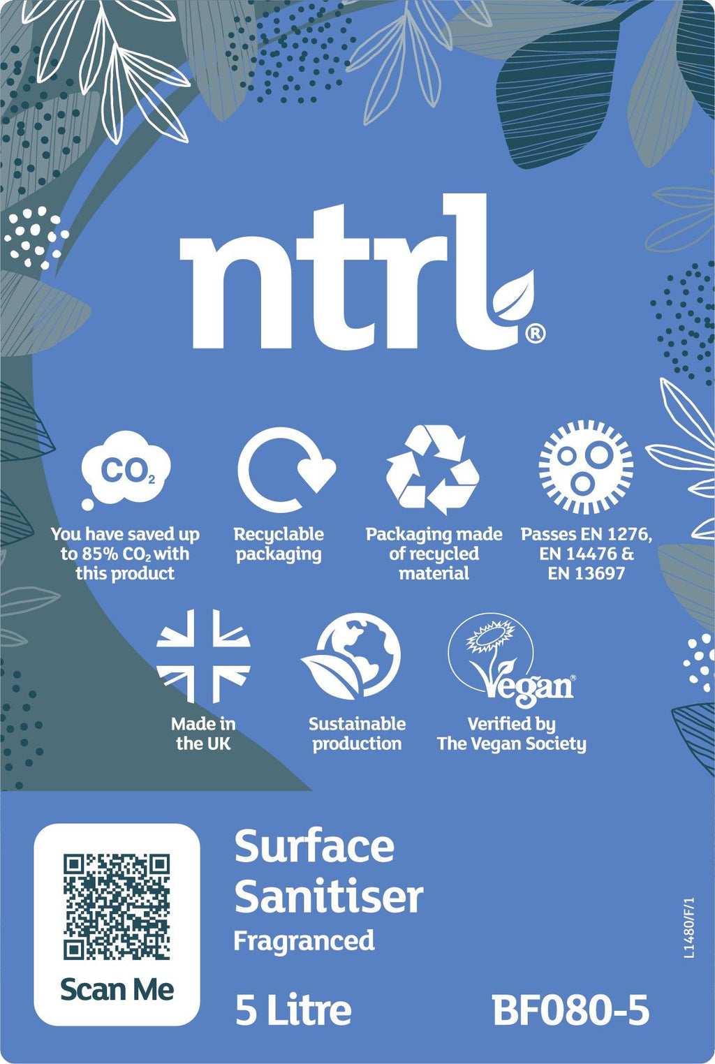 Jangro ntrl Fragranced Surface Sanitiser - 5L