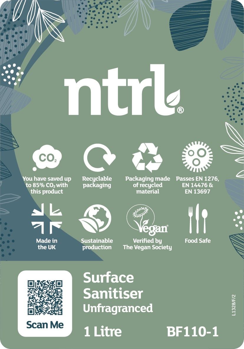 Jangro ntrl Surface Sanitiser Unfragranced - 1L