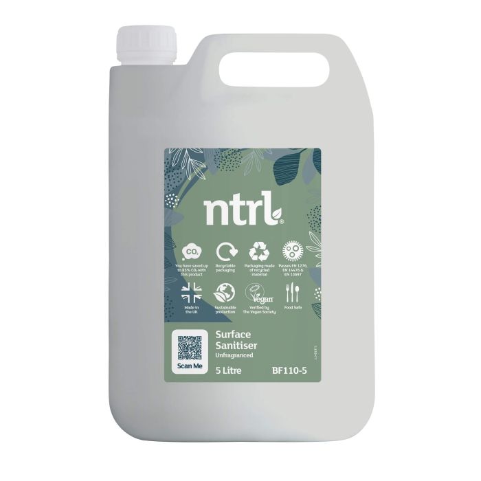 Jangro ntrl Surface Sanitiser Unfragranced - 5L