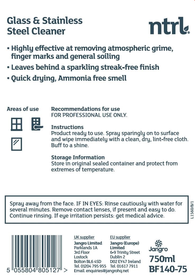 Jangro ntrl Glass & Stainless Steel Cleaner 750ml