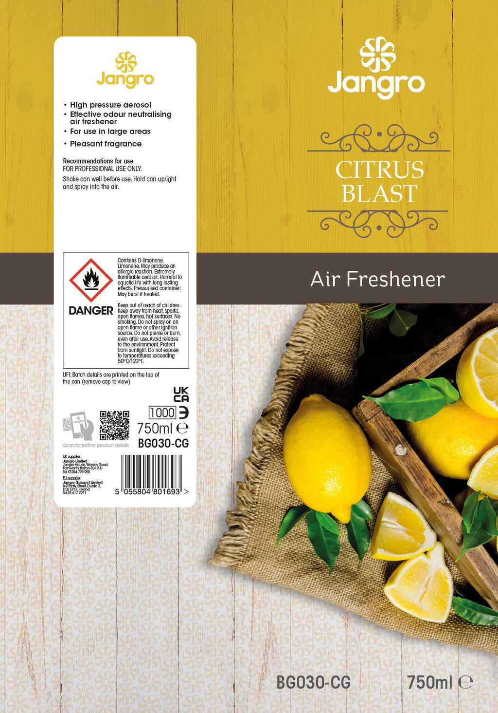 Jangro Air Freshener - 750ml - Citrus Blast