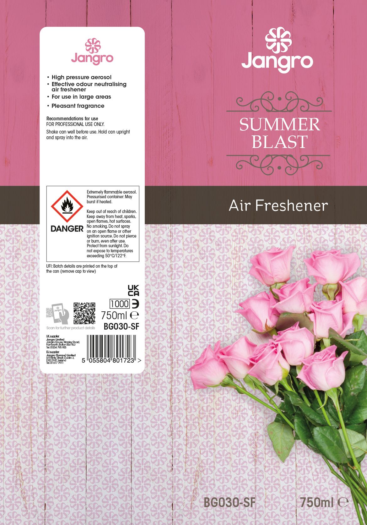 Jangro Air Freshener - 750ml - Summer Blast