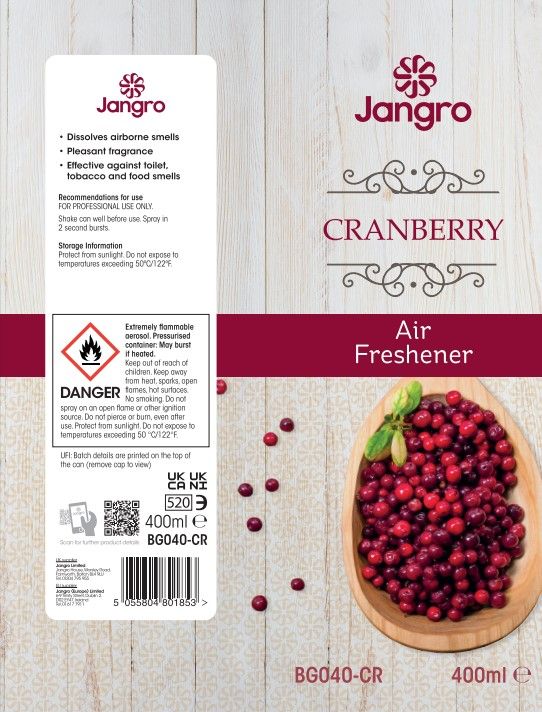 Jangro Air Freshener - 400ml - Cranberry