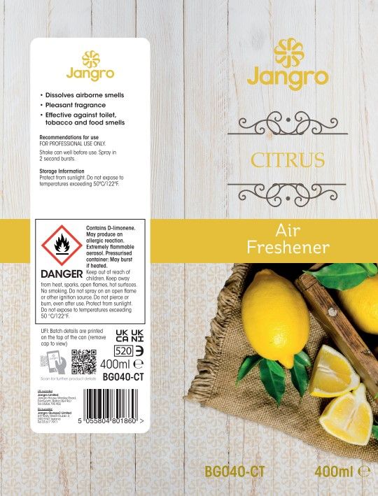 Jangro Air Freshener - 400ml - Citrus