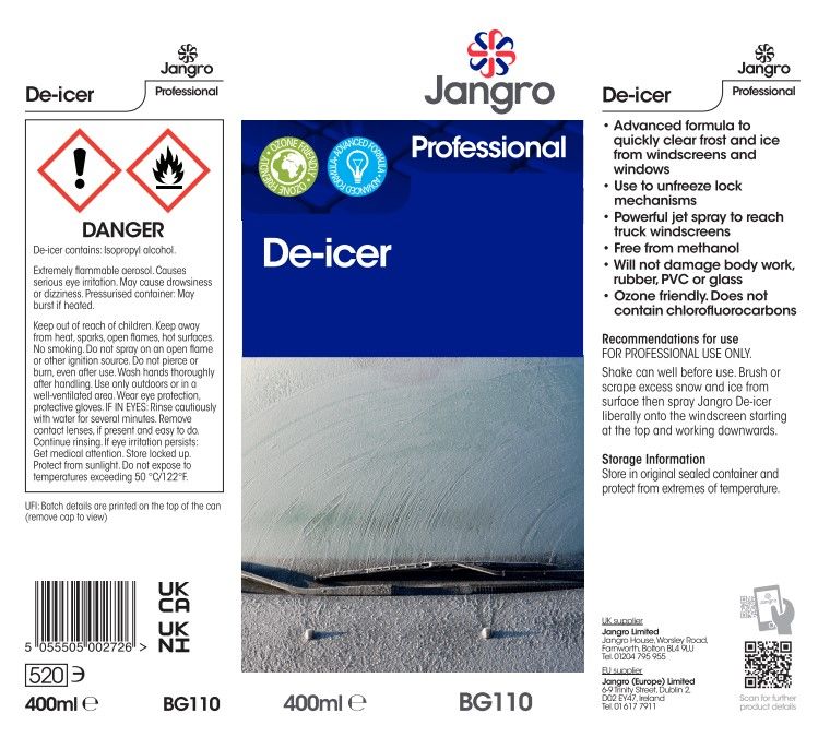 Jangro Professional De-icer - 400ml