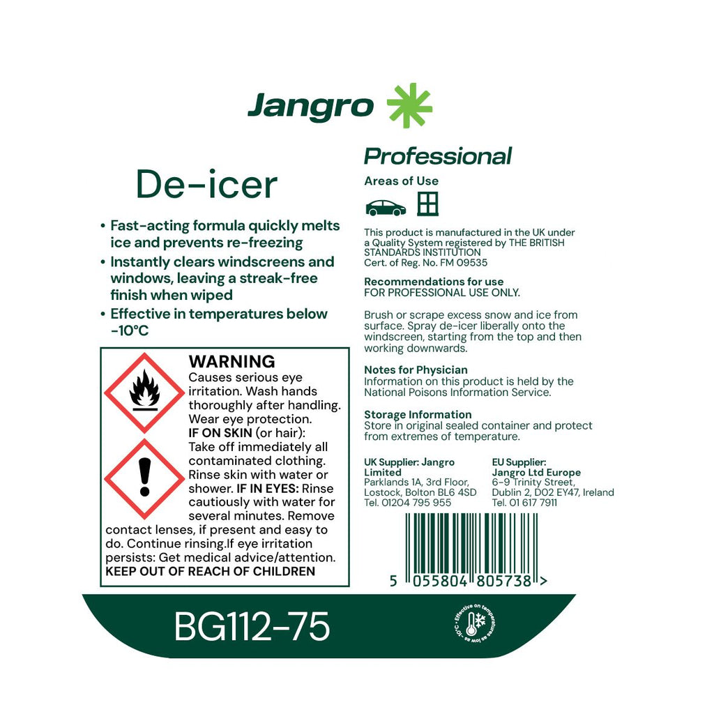 Jangro De-icer 750ml