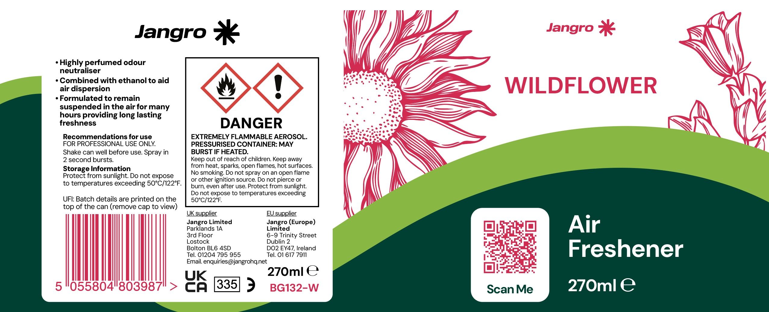 Jangro Air Freshener - 270ml - Wildflower