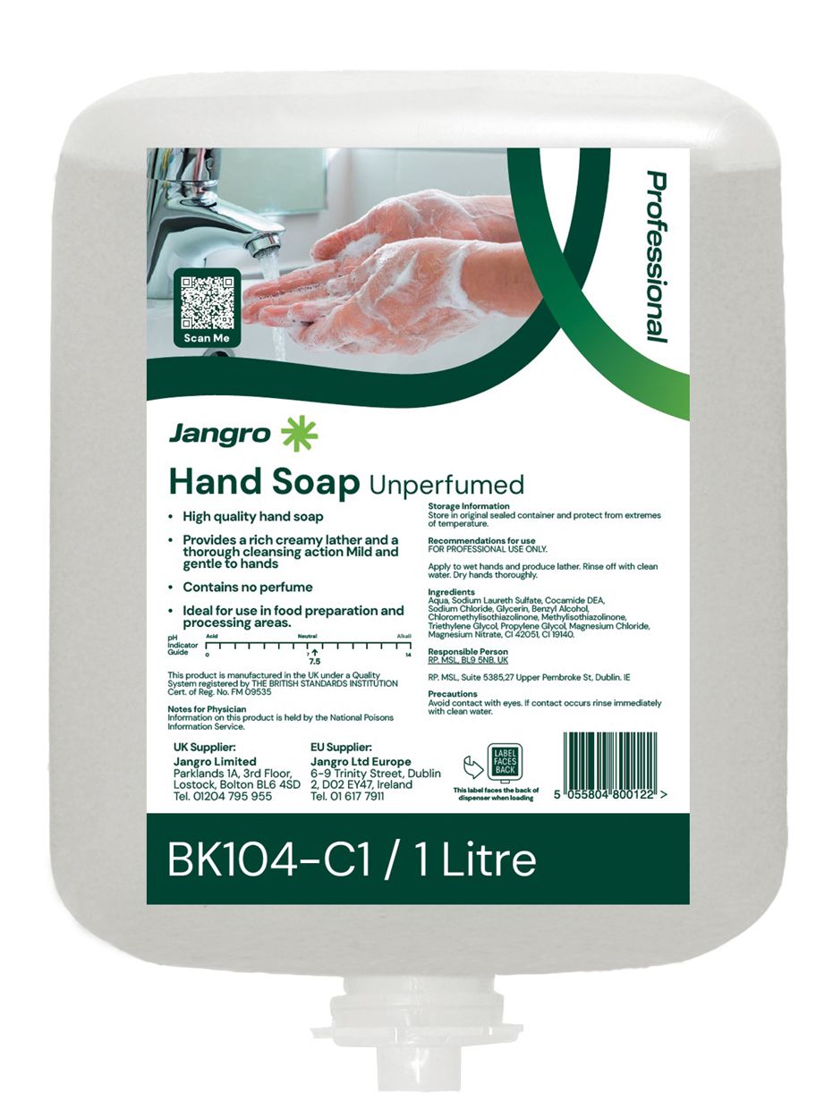 Jangro Professional Unperfumed Hand Soap - 1L