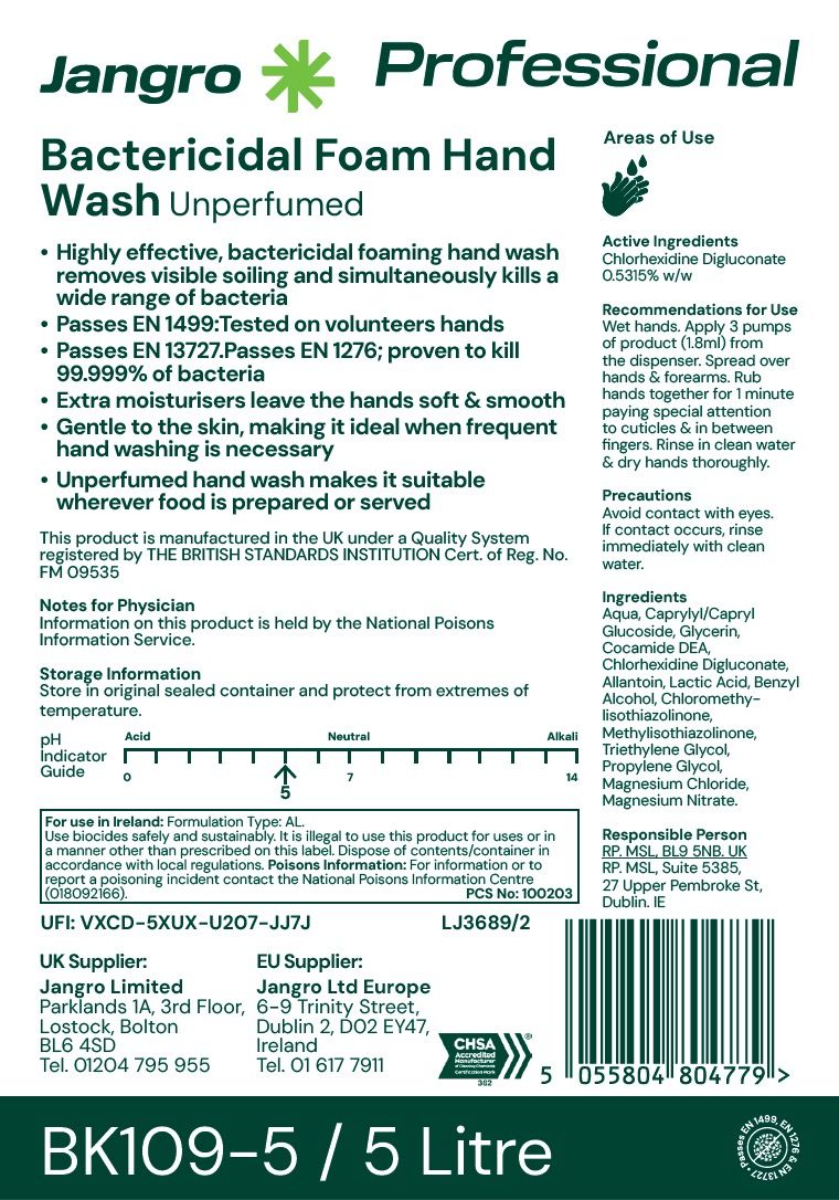 Jangro Bactericidal Foam Hand Wash - 5L