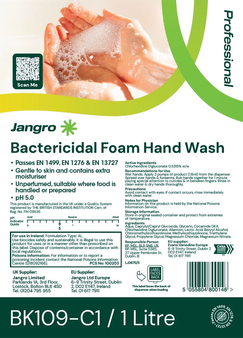 Jangro Bactericidal Foam Hand Wash - 1L